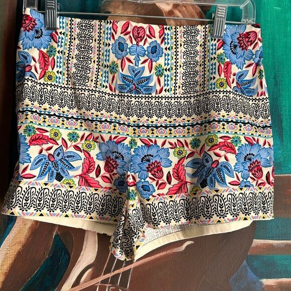 Flying Tomato Anthropologie Boho Multicolor Floral High Waist Women's Shorts M - Picture 1 of 16